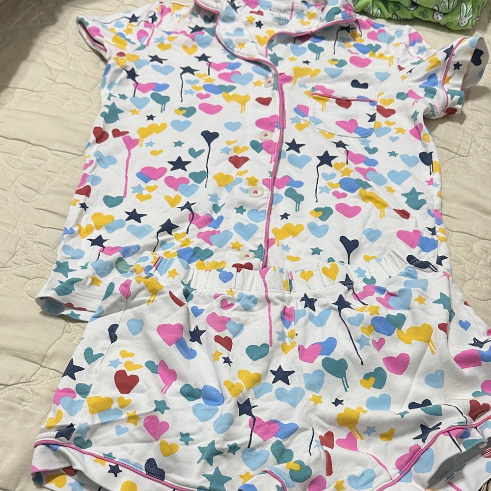 Roller Rabbit Multicolor Heart and Star Pajama Set